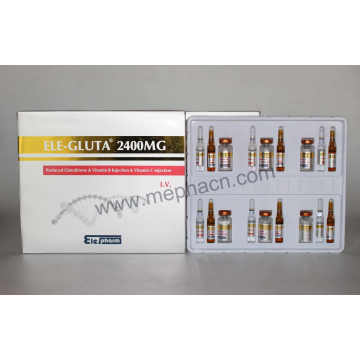 Glutathion Injectable pour Blanchiment de la Peau 2400mg (6 + 12)